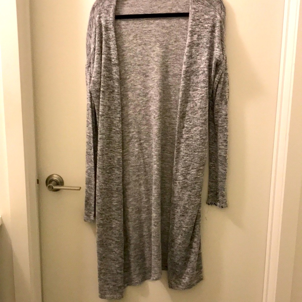 Mossimo Long Sleeve Grey Knit Duster Cardigan